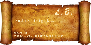 Lustik Brigitta névjegykártya